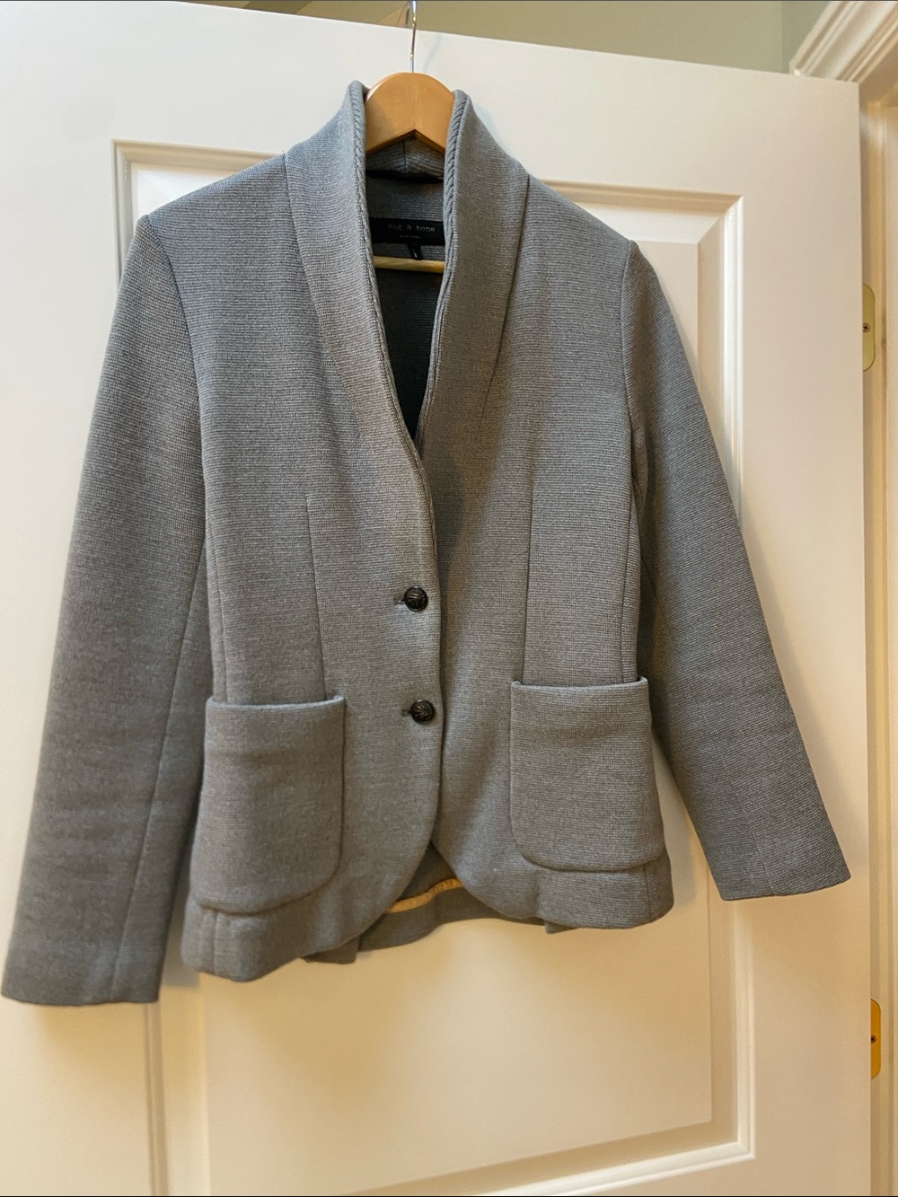 rag & bone Gray Shawl Collar Blazer